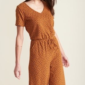 Old Navy Pants Jumpsuits Old Navy Polka Dots Jumpsuitochreblack Dots Poshmark